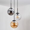 Gastor Suspension, Boule lumineuse Ambre, Clair, Fumé, 3 lumières