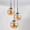 Gastor Suspension, Boule lumineuse Ambre, 3 lumières