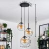 Gastor Suspension, Boule lumineuse Ambre, Clair, 3 lumières