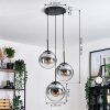 Gastor Suspension, Boule lumineuse Clair, Fumé, 3 lumières