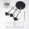 Gastor Suspension, Boule lumineuse Clair, Fumé, 3 lumières