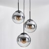 Gastor Suspension, Boule lumineuse Clair, Fumé, 3 lumières