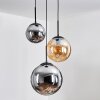 Gastor Suspension, Boule lumineuse 30 cm Ambre, Fumé, 3 lumières