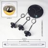 Gastor Suspension, Boule lumineuse 30 cm Or, Clair, 3 lumières