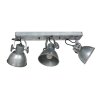 Gearmetal Plafonnier, Spot de plafond Luminaires Steinhauer Argent Oxydé, 3 lumières