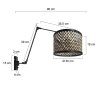 Chic Applique murale Luminaires Steinhauer Noir, 1 lumière