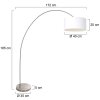 Solva Lampadaire Luminaires Steinhauer Acier brossé, 1 lumière