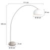 Solva Lampadaire Luminaires Steinhauer Acier brossé, 1 lumière