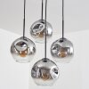 Ripoll Suspension, Boule lumineuse, Suspension Clair, Fumé, 4 lumières