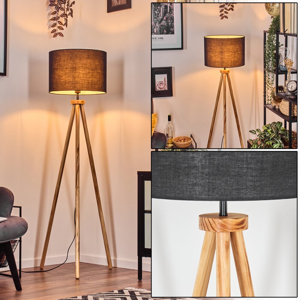Bassagoda Lampadaire Écru, Noir, 1 lumière main product photo