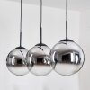 Gastor Suspension, Boule lumineuse, Suspension Chrome, Clair, Fumé, 3 lumières