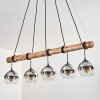 Koyoto Suspension, Boule lumineuse, Suspension Écru, Noir, 5 lumières