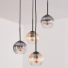 Koyoto Suspension, Boule lumineuse, Suspension Ambre, Clair, Fumé, 4 lumières