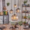 Koyoto Suspension, Boule lumineuse, Suspension Ambre, Clair, Fumé, 4 lumières