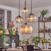 Koyoto Suspension, Boule lumineuse, Suspension Ambre, Clair, Fumé, 4 lumières