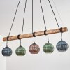 Koyoto Suspension, Boule lumineuse, Suspension Écru, Noir, 5 lumières