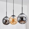 Gastor Suspension, Boule lumineuse, Suspension Ambre, Fumé, 3 lumières