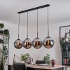Gastor Suspension, Boule lumineuse, Suspension Chrome, Fumé, 4 lumières