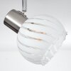 Dysted Plafonnier, Boule lumineuse Nickel mat, 2 lumières