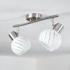 Dysted Plafonnier, Boule lumineuse Nickel mat, 2 lumières