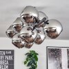 Gastor Plafonnier, Boule lumineuse Chrome, Fumé, 10 lumières