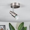 Gropptorp Plafonnier, Spot de plafond Luminaires Trio LED Nickel mat, 1 lumière