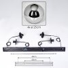 Gastor Suspension, Boule lumineuse, Suspension Chrome, Fumé, 4 lumières