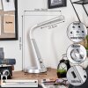 Tykby Lampe de bureau, Lampe à poser, Liseuse LED Argenté, Blanc, 1 lumière