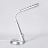 Tykby Lampe de bureau, Lampe à poser, Liseuse LED Argenté, Blanc, 1 lumière