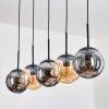 Gastor Suspension, Boule lumineuse, Suspension Ambre, Fumé, 5 lumières