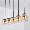 Gastor Suspension, Boule lumineuse, Suspension Ambre, Clair, 5 lumières