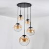 Gastor Suspension, Boule lumineuse, Suspension Ambre, Clair, 5 lumières