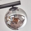 Gastor Plafonnier, Boule lumineuse Ambre, Clair, Fumé, 10 lumières