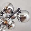 Gastor Plafonnier, Boule lumineuse Chrome, Clair, Fumé, 10 lumières