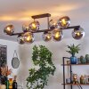 Gastor Plafonnier, Boule lumineuse Chrome, Clair, Fumé, 10 lumières