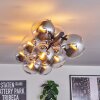 Gastor Plafonnier, Boule lumineuse Chrome, Clair, Fumé, 10 lumières