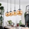 Gastor Suspension, Boule lumineuse, Suspension Ambre, 4 lumières