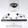 Gastor Suspension, Boule lumineuse, Suspension Chrome, Clair, Fumé, 4 lumières