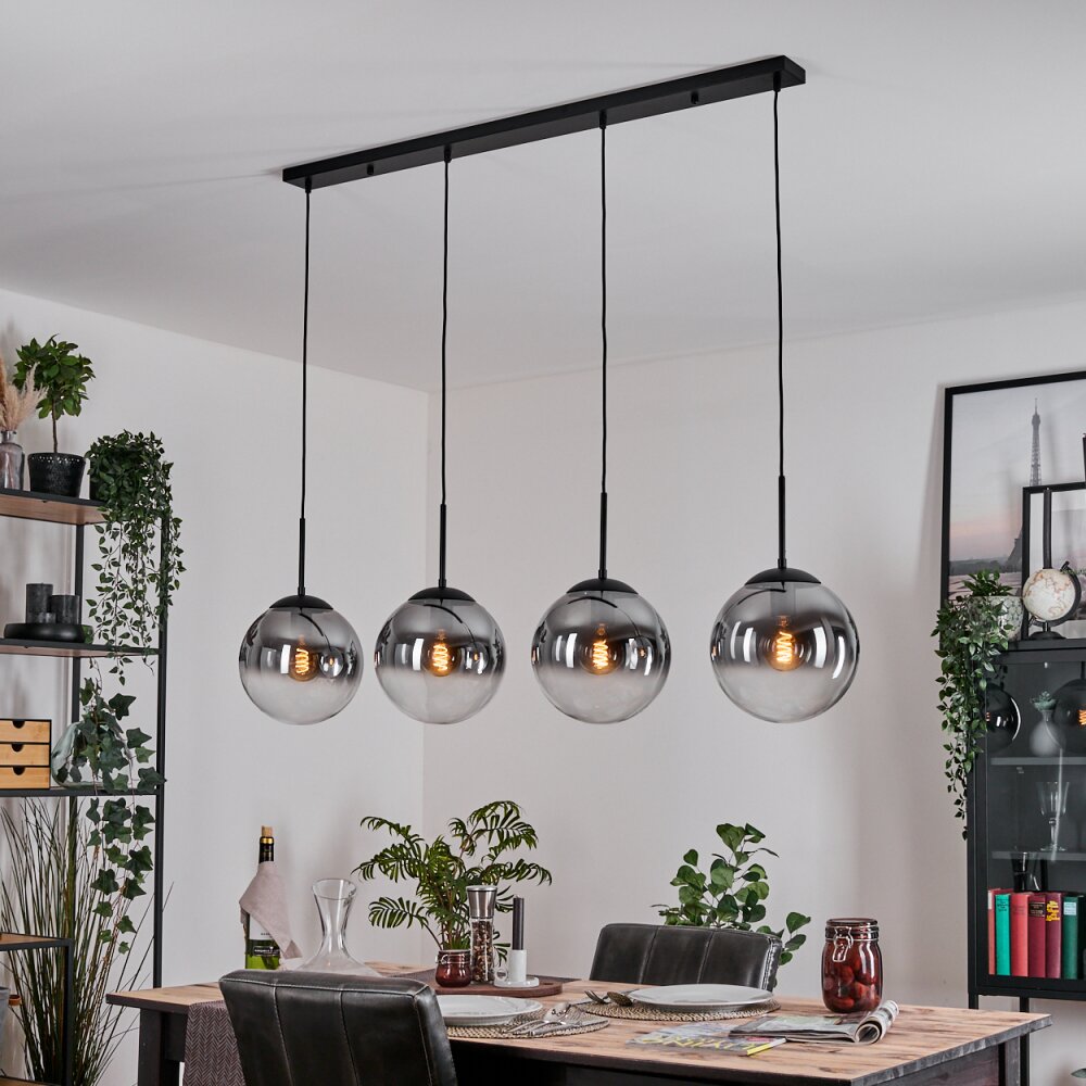 Gastor Suspension, Boule lumineuse, Suspension Clair, Fumé, 4 lumières