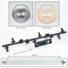 Gastor Plafonnier, Boule lumineuse Ambre, Clair, Fumé, 10 lumières