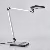 Pedreiras Lampe de bureau, Lampe à poser, Liseuse LED Noir, Argenté, 1 lumière