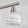 Warga Suspension, Boule lumineuse, Suspension LED Nickel mat, 6 lumières