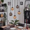 Gastor Suspension, Boule lumineuse, Suspension Ambre, Fumé, 5 lumières