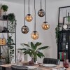 Gastor Suspension, Boule lumineuse, Suspension Ambre, Fumé, 5 lumières