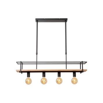 MILONGA Suspension Luminaires Lucide Noir, 4 lumières