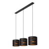 ROSAS Suspension Luminaires Lucide Noir, 3 lumières