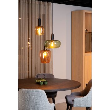 ILONA Suspension Luminaires Lucide Noir, 3 lumières