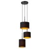 MAYA Suspension Luminaires Lucide Noir, 3 lumières