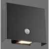 AMIN Applique murale Luminaires Leuchten Direkt LED Noir, 2 lumières, Détecteur de mouvement