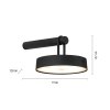 ARMA Suspension Luminaires Leuchten Direkt LED Noir, 1 lumière